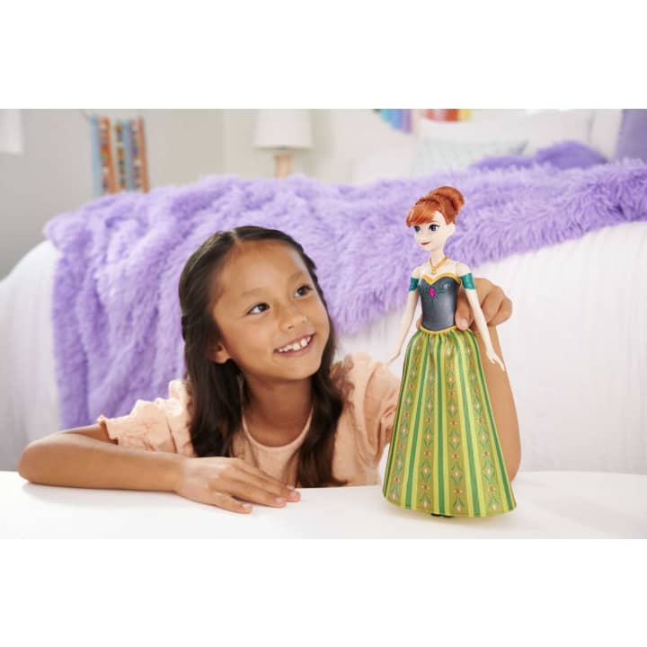 Doll Mattel Frozen Singing Anna HMG41, 28 cm
