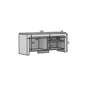 Adrk Cesiro 1D Tv Cabinet, White