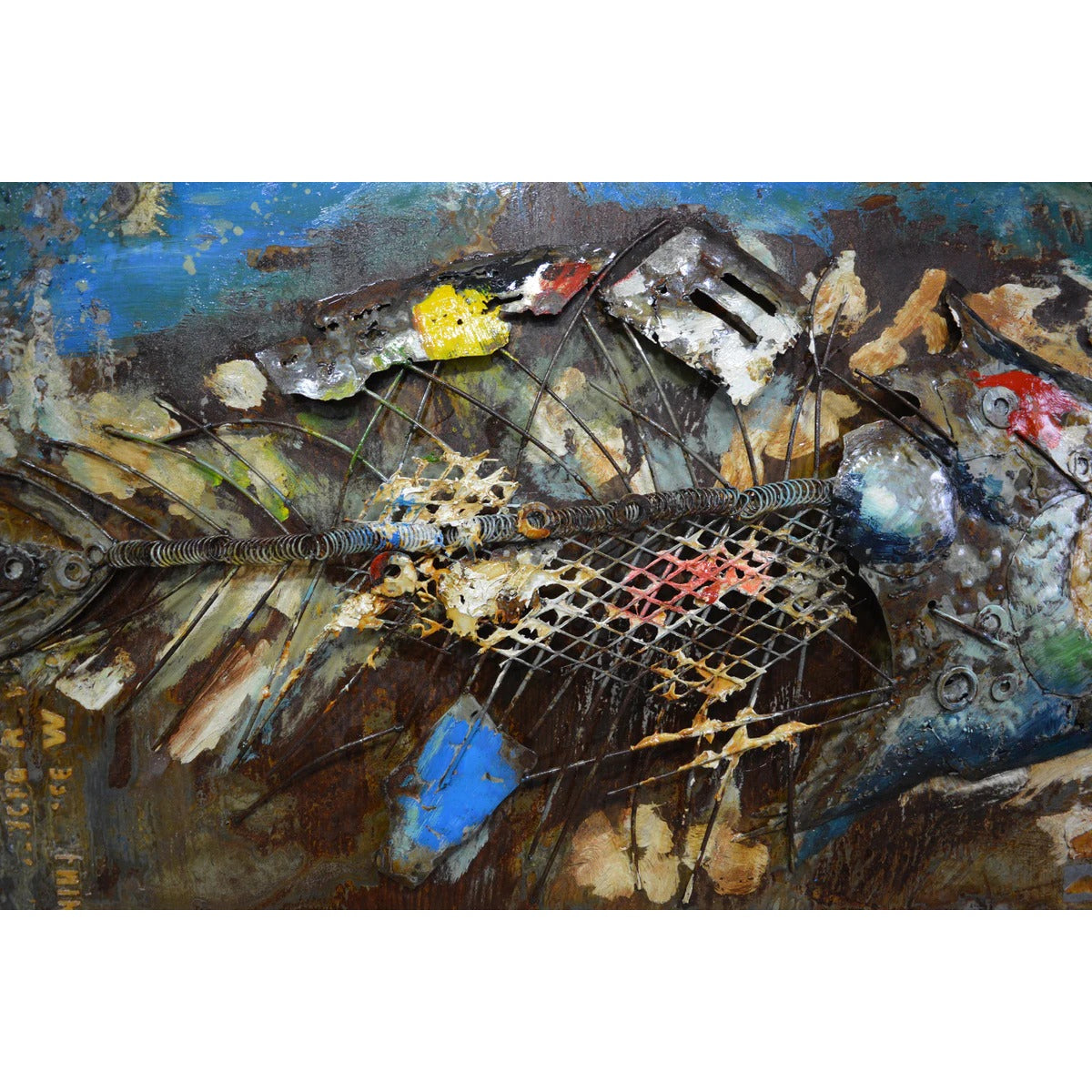 Kayoom Metal Mural Fish, Blue