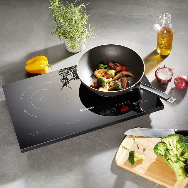 Tectake Double Induction Hob 3500W, Black