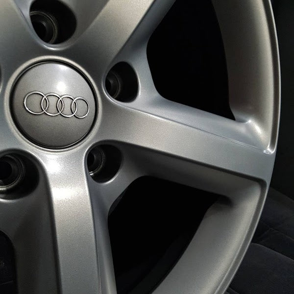 Audi Wheel Center Caps Hub Emblem - 4-Pack - Silver 60 mm