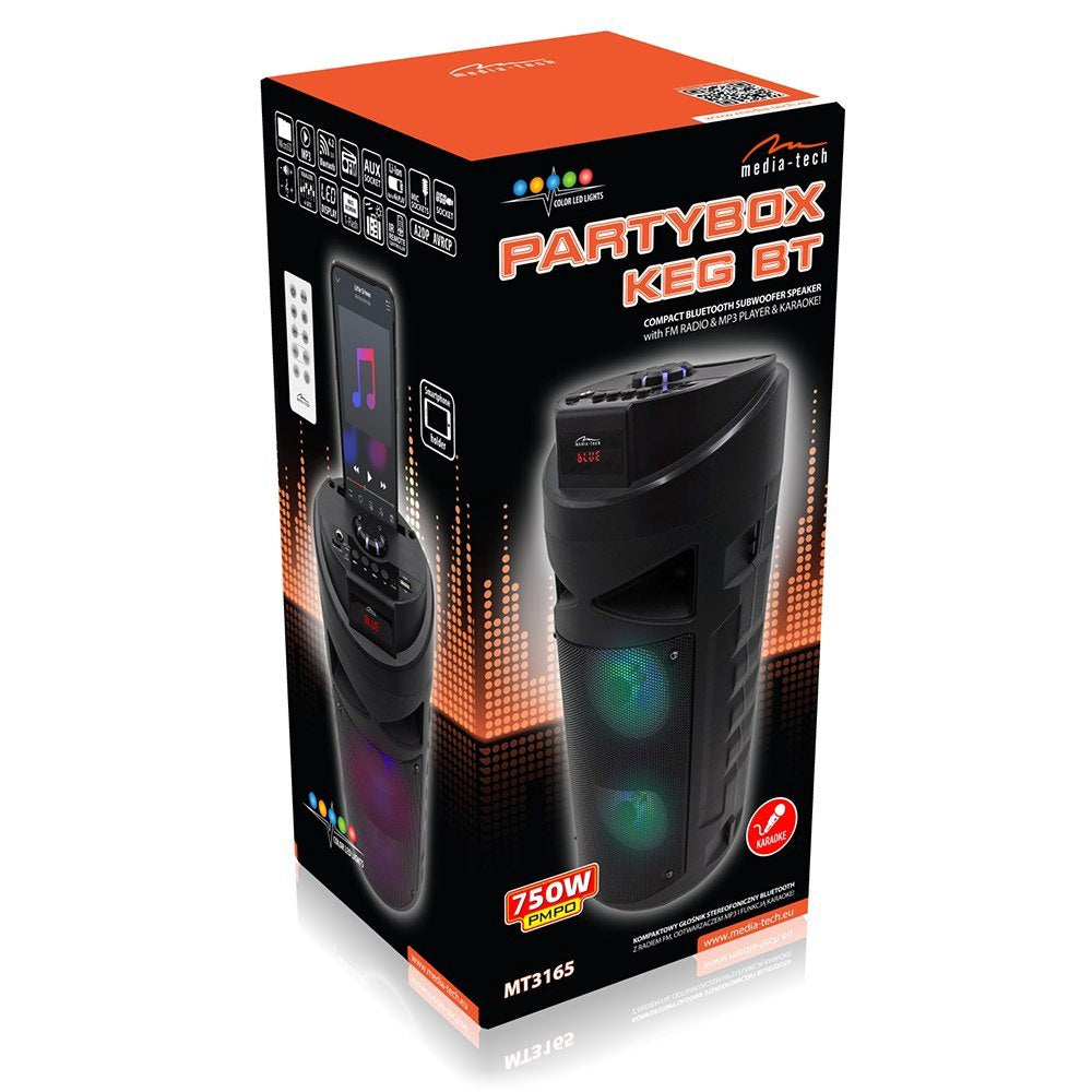 Media-Tech Keg Wireless speaker, 30 W, Black