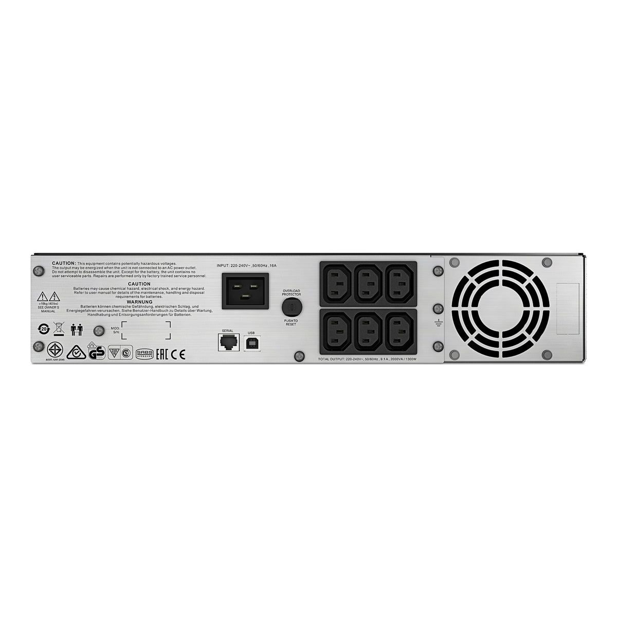 APC Smart-UPS C 2000VA Rackmount 2U 230V LCD UPS
