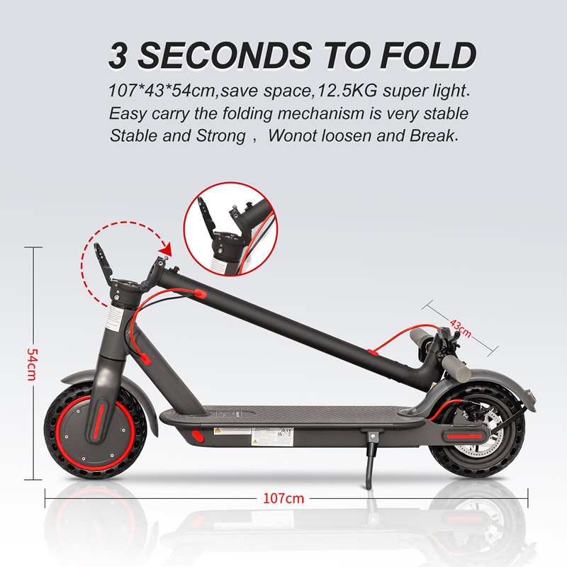 Aovopro M365 Electric Scooter Pro ES80, Black