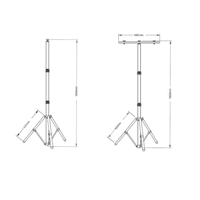 Forever Light LED Floodlight 2x50W 4500K with Tripod