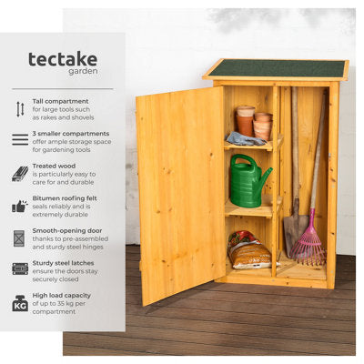 Tectake Taman Flat Roof Garden Shed