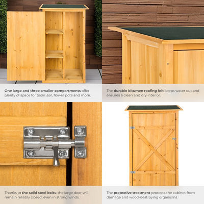 Tectake Taman Flat Roof Garden Shed