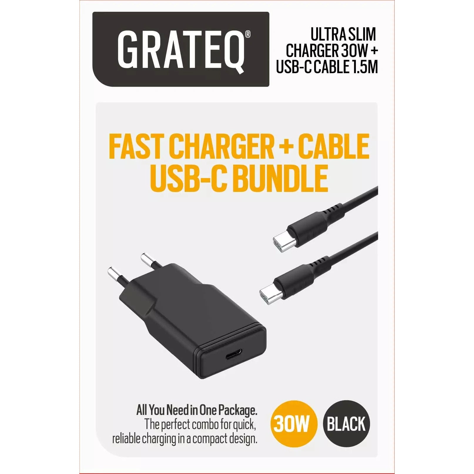 Grateq Tahko Charger 20W + Cable 1.5M White