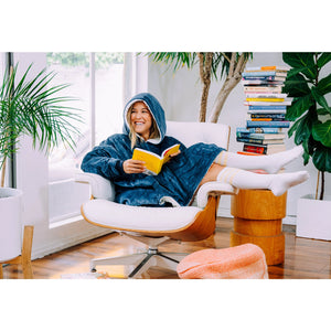 The Comfy Original Quarter Zip Wearable Blanket, Dark Navy