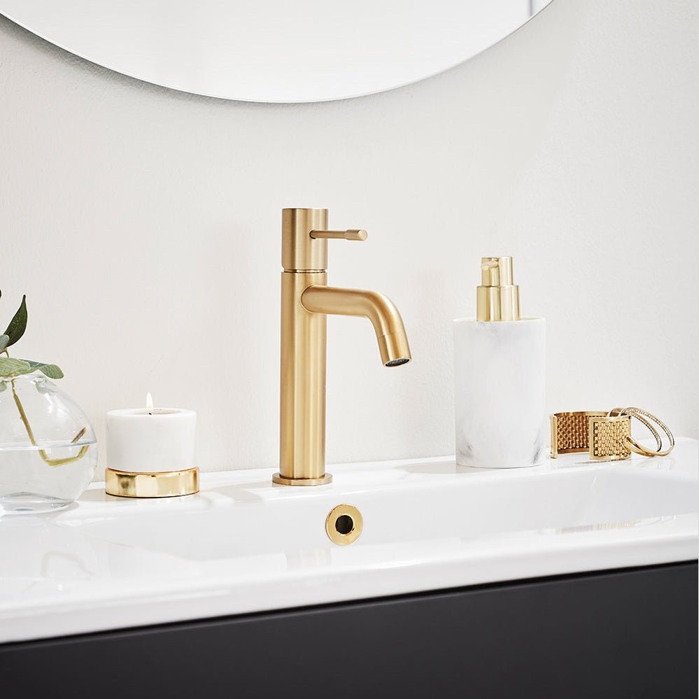 Hafa Fine Matte Brushed Brass Basin Mixer