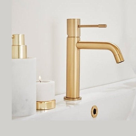 Hafa Fine Matte Brushed Brass Basin Mixer