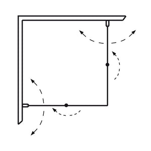 Hafa IglooPro Foldable Shower Corner, 80x80, Black
