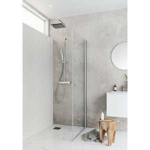 Hafa Igloo Pro Straight Clear 90 Aluminum Shower Door