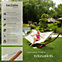 Tectake XXL Hammock for 2 People with Wooden Frame 450x150, White
