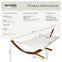 Tectake XXL Hammock for 2 People with Wooden Frame 450x150, White