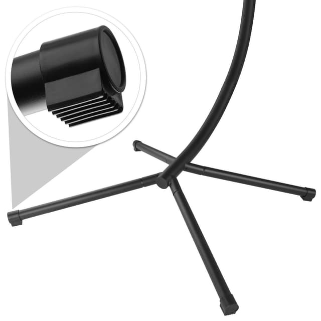 Tectake Kasia Hanging Chair with Sun Canopy, Grey