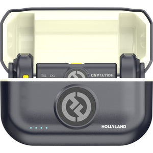 Hollyland Lark M2 USB-C Wireless Lavalier Microphone with USB-C Plug Duo, Shine Charcoal