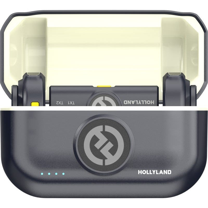 Hollyland Lark M2 USB-C Wireless Lavalier Microphone with USB-C Plug Duo, Shine Charcoal