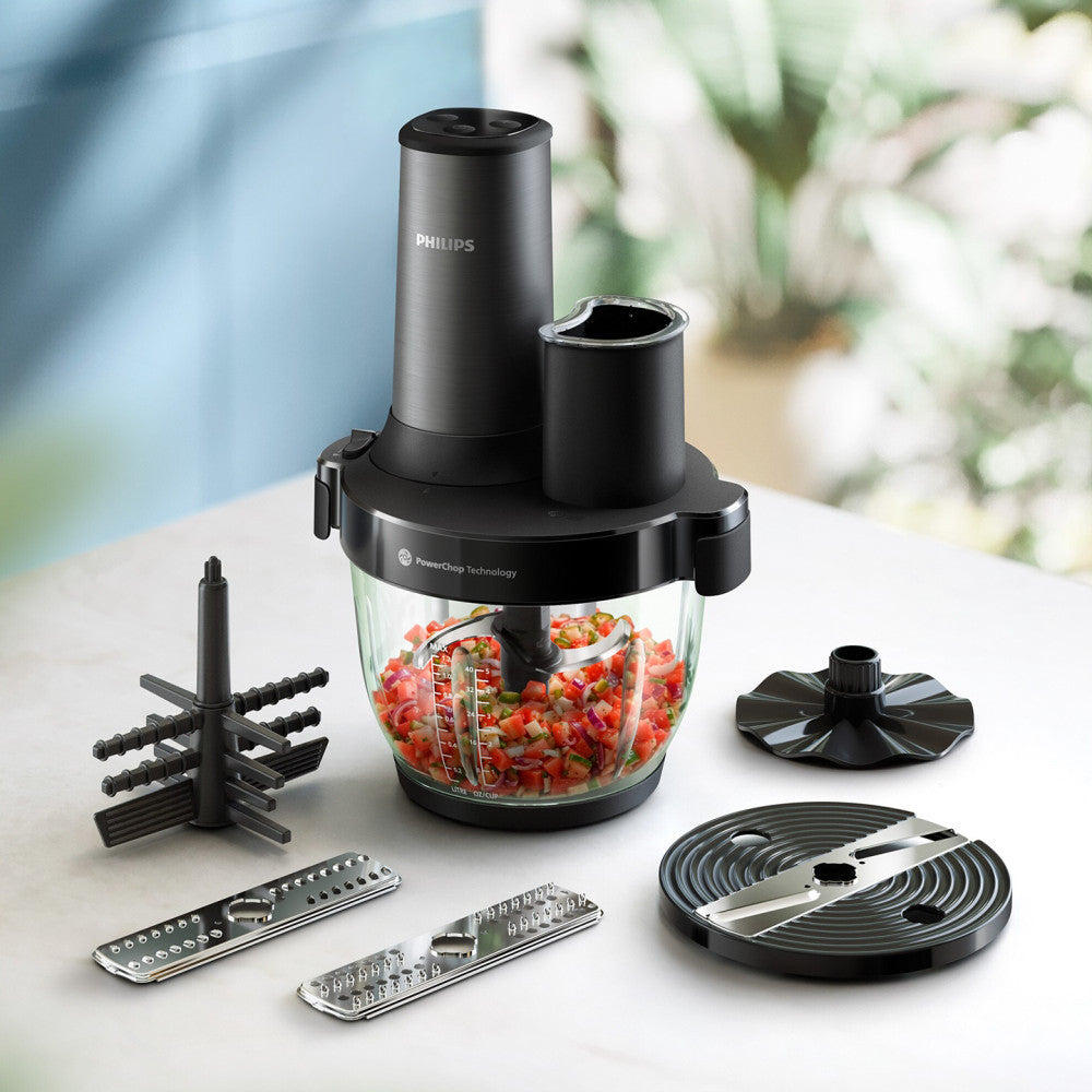 Philips 5000 Series HR1507/00 Mini Chopper, 650 W
