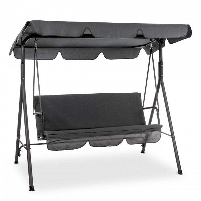 Mirpol Eve 3-Seater Garden Swing, 160 x 110 x 170 cm, Anthracite