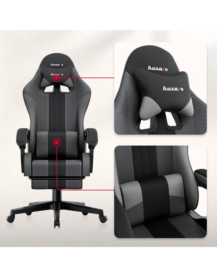 Huzaro Force 4.7 Grey Mesh Gaming Chair, Grey