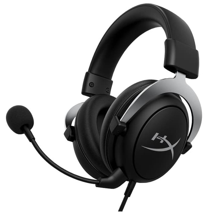 HyperX CloudX Gaming Headset, Black and Silver