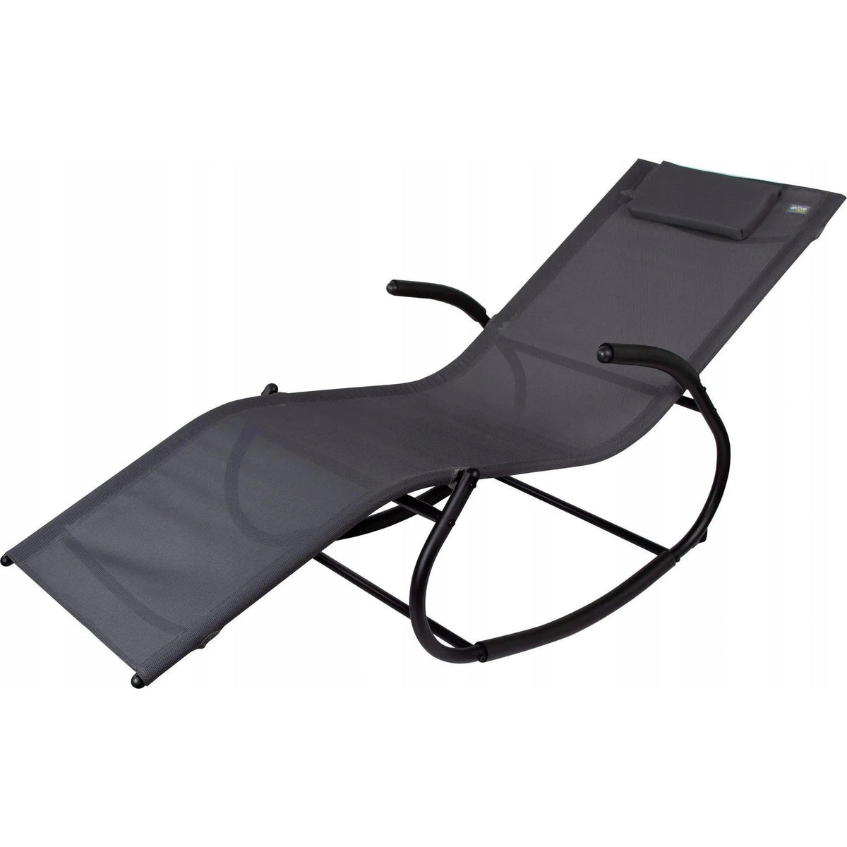Aktive Garden Rocking Sun Lounger, Black