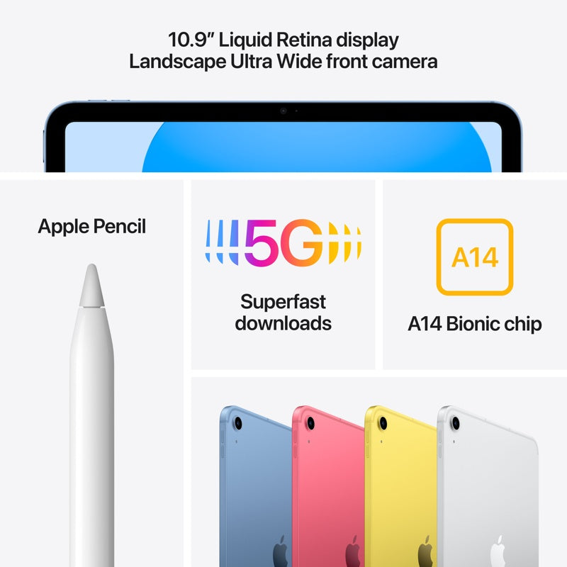 Apple iPad 10th generation WiFi+5G, 10.9" 64GB, Silver