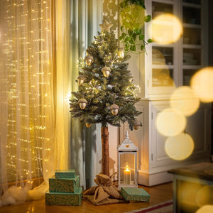 Artificial Christmas Tree 220 cm, Fir with Natural Wooden Trunk