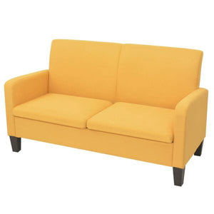 vidaXL 2-Seater Sofa 135x65x76 cm, Yellow