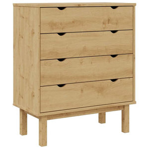 OTTA Drawer Cabinet 76.5x39.5x90cm, Solid Pine