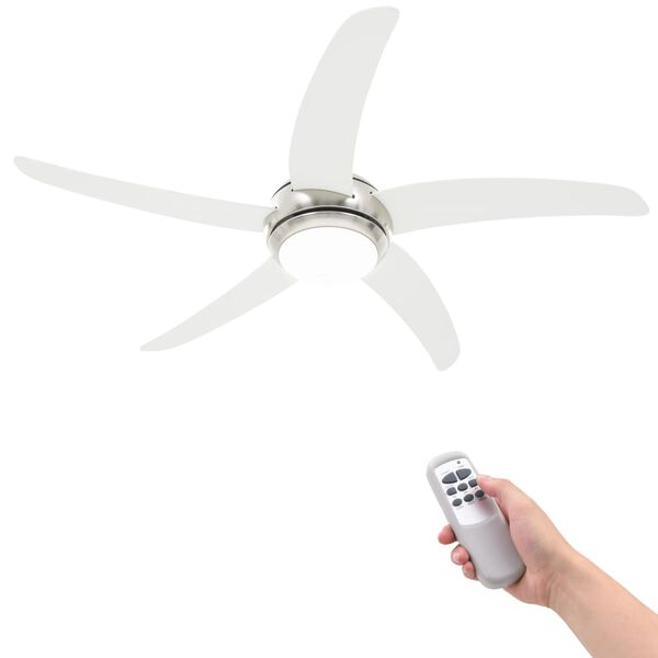 Decorative Ceiling Fan with Light 128 cm, White