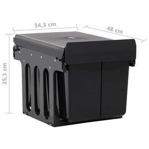 vidaXL Kitchen Cupboard Pull-Out Dustbin Soft-Close 48L