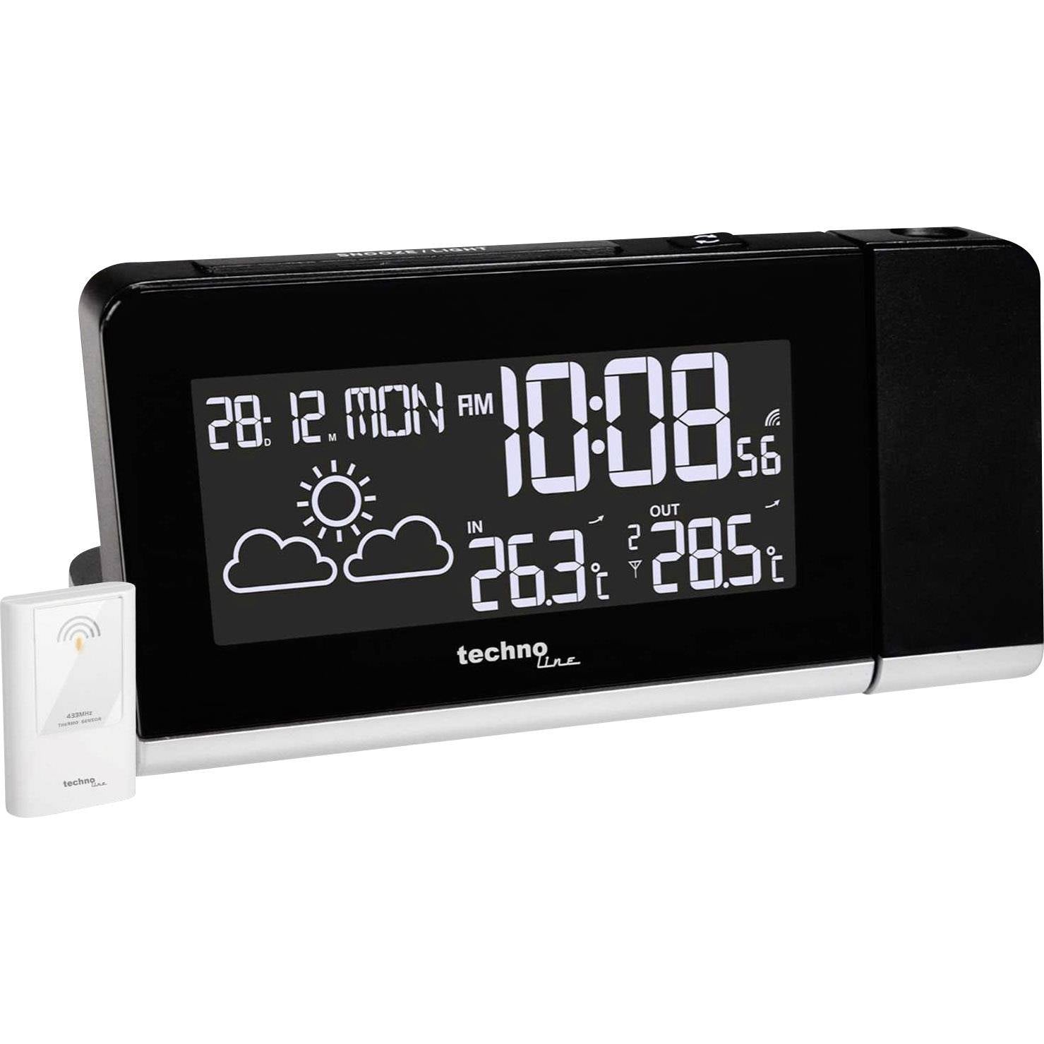 Techno Line WT 539 Radio Alarm Clock Digital, Black