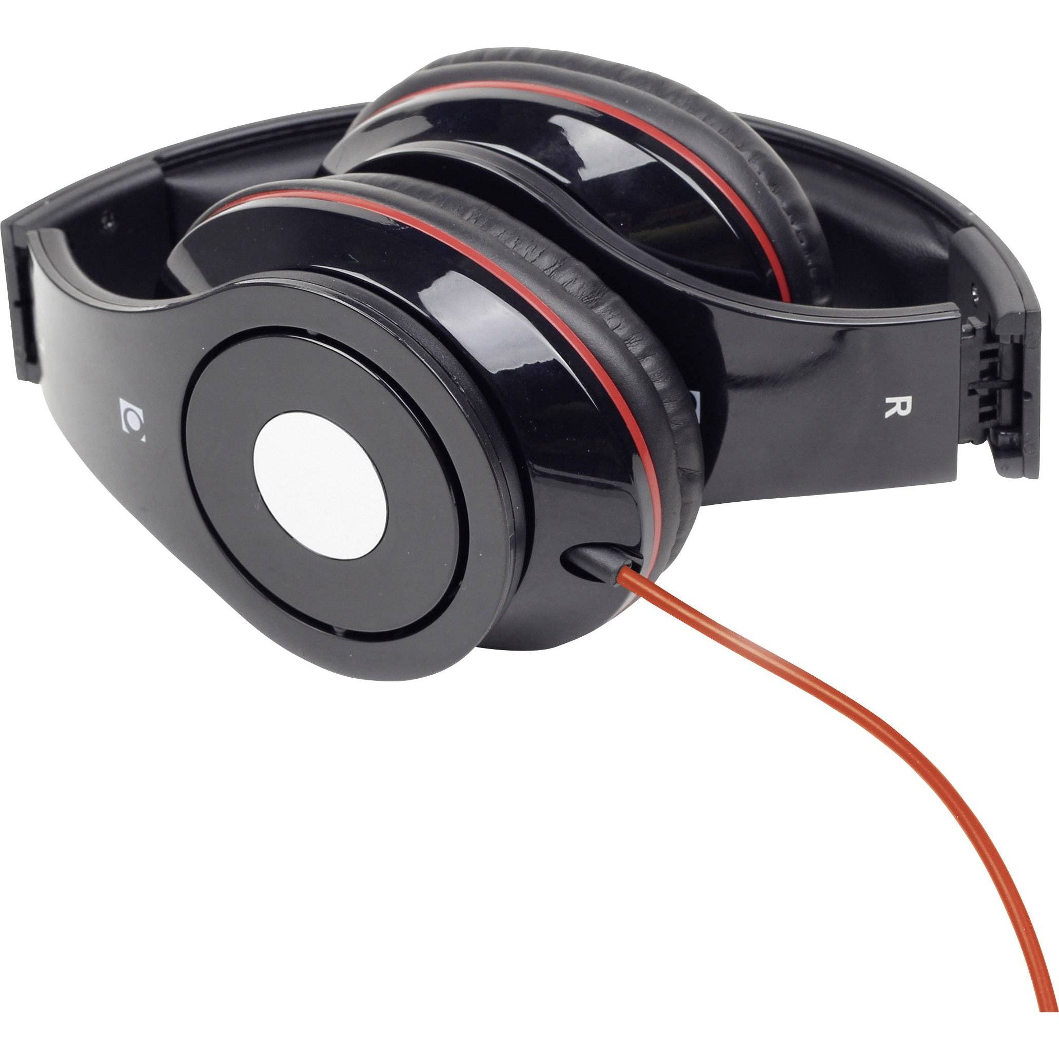 Gembird Detroit Foldable Wired On-ear Headphones, Black