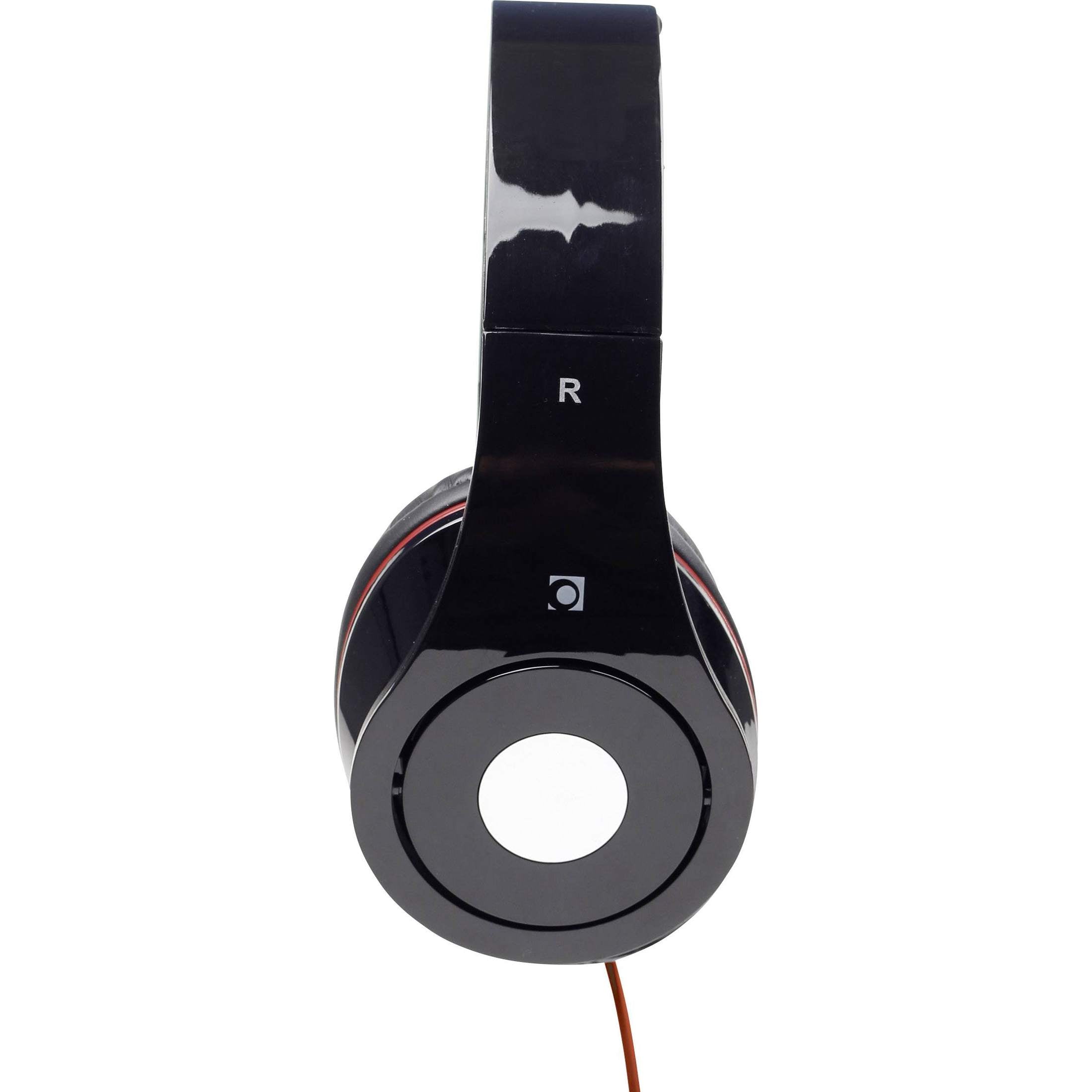 Gembird Detroit Foldable Wired On-ear Headphones, Black
