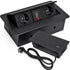 Built-In Pop-Up Desk Power Outlet Strip with Dual AC and Dual USB Ports, Black