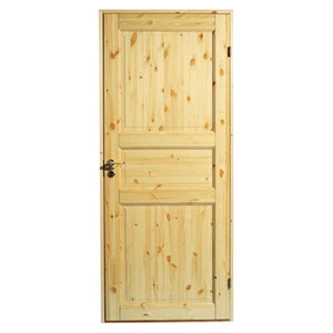 Diplomat Solid Interior Door 3, W:100cm H:200cm, Untreated Pine