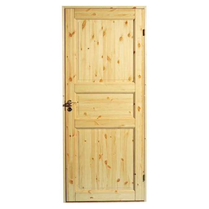 Diplomat Solid Interior Door 3, W:100cm H:200cm, Untreated Pine