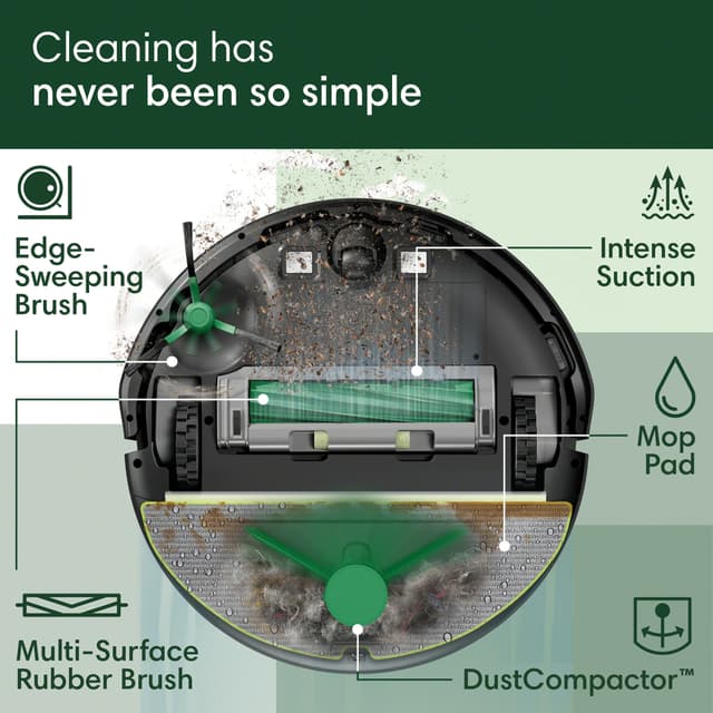 iRobot Roomba Combo 205 Robotic Vacuum Cleaner L121040 Black