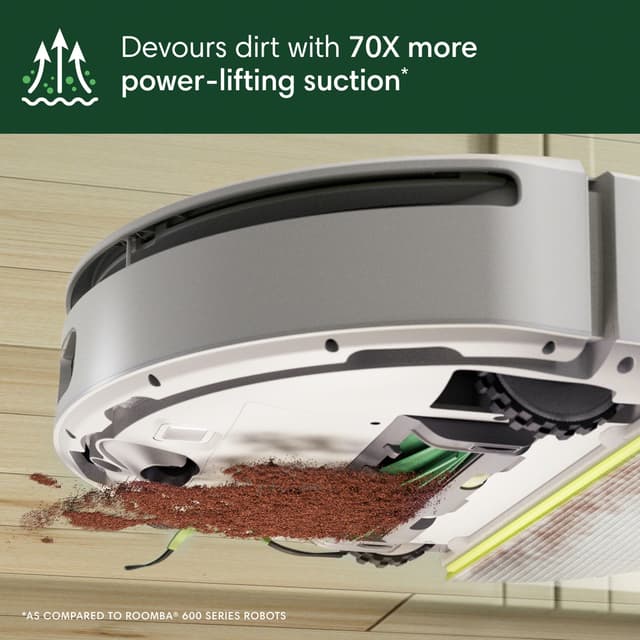 iRobot Roomba Combo 205 2-in-1 Robotic Vacuum and Mop, White