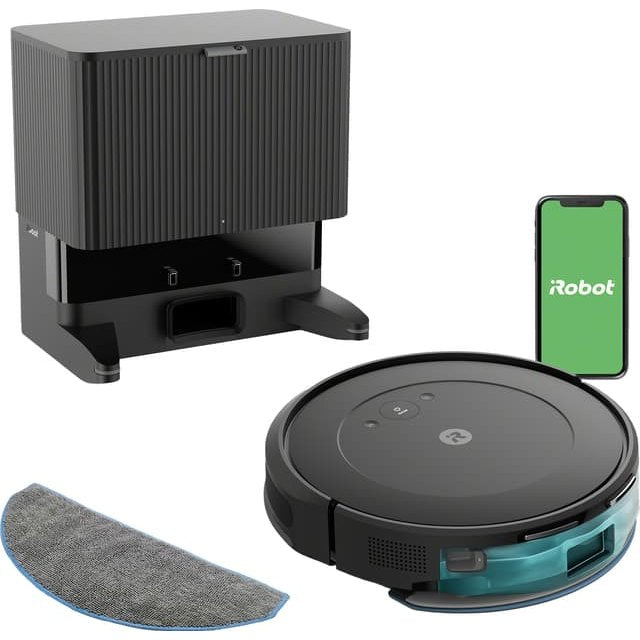 iRobot Roomba Combo Essential 2 Robotic Vacuum Cleaner Y051040, Black
