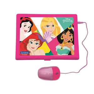 Lexibook Disney Princess Bilingual Educational Laptop, 124 Activities, Pink