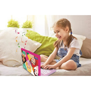 Lexibook Disney Princess Bilingual Educational Laptop, 124 Activities, Pink