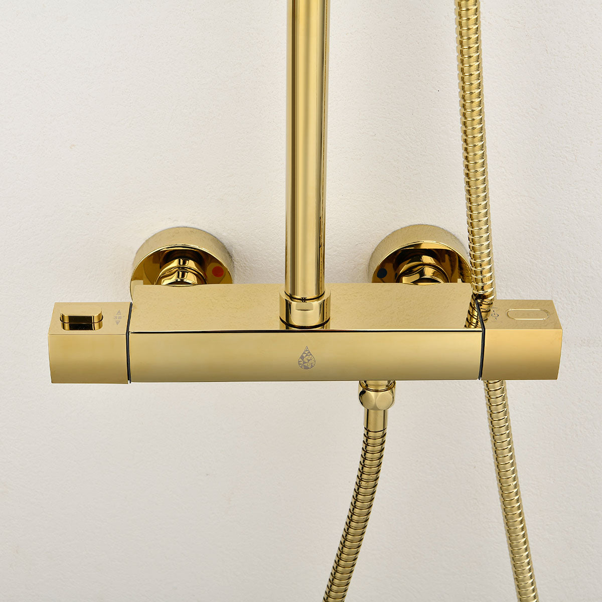 Bathlife Kaskad Overhead Shower Set, Brass