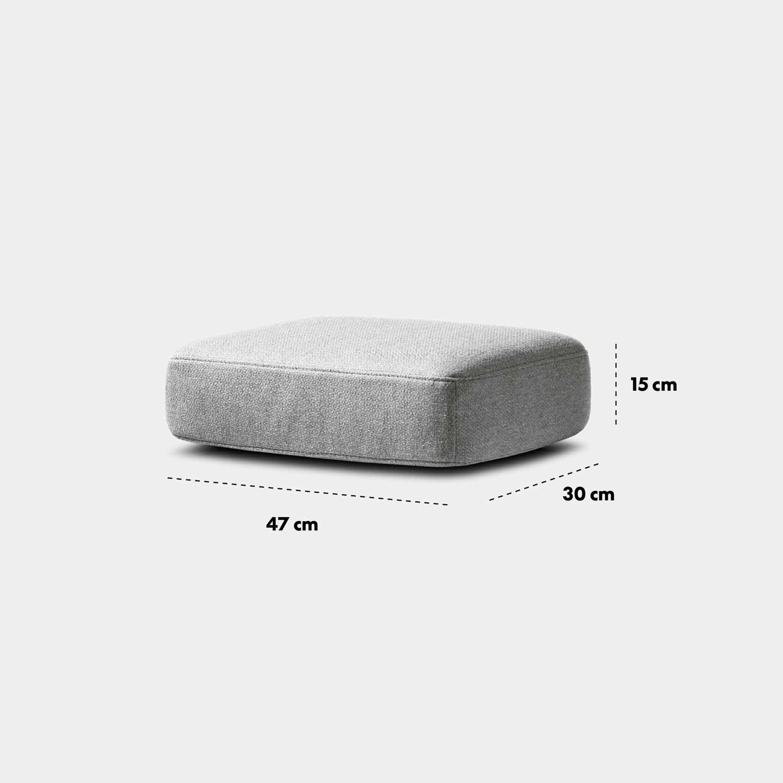 KHOY Armrest Cushion, Soft Grey