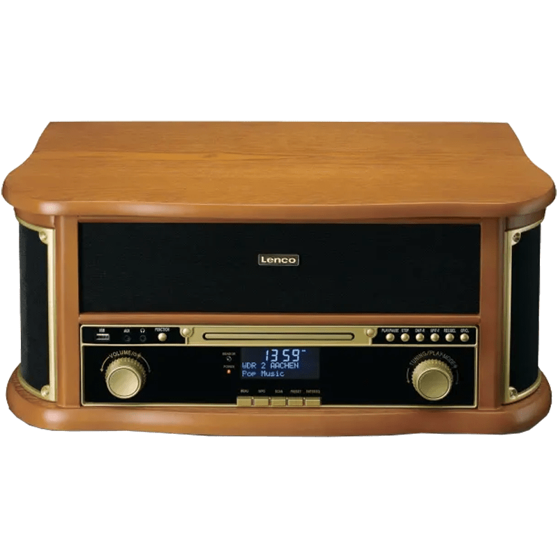 Lenco TDC-2571 Retro Stereo set, Wood
