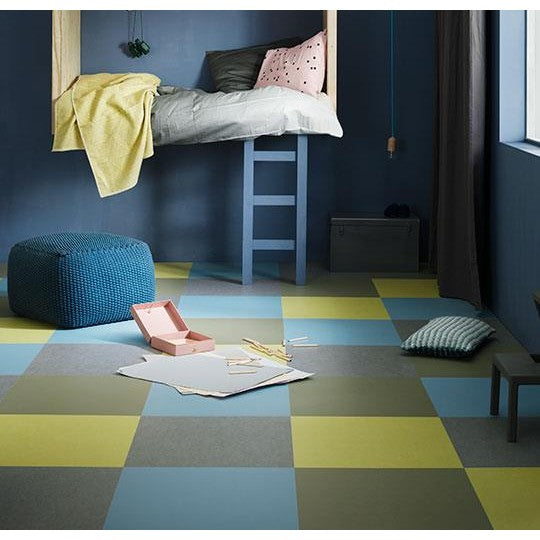 Forbo Marmoleum Click Linoleum Tile 30x30x0.98 cm, Rosemary Green