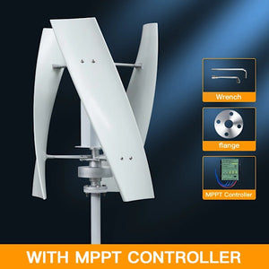 Vertical Wind Turbine 3000 W, High Efficiency, Low Start Speed, 3 kW with Controller-B, 24 V