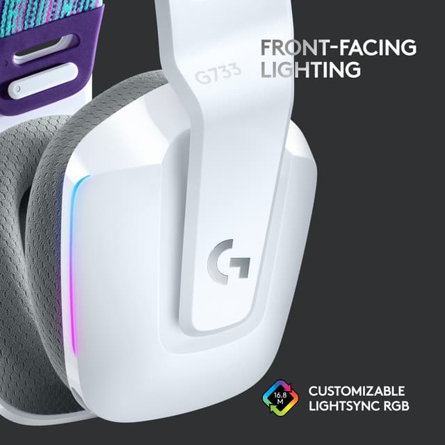 Logitech G733 Wireless Lightspeed RGB Headset, White – Renow
